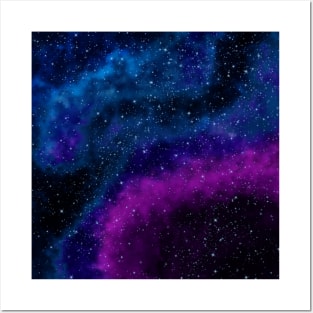 Blue, Purple, and Pink Nebula Posters and Art